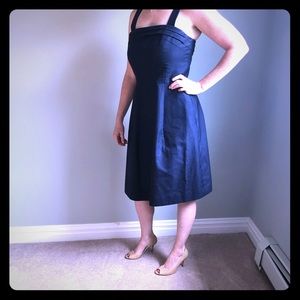 J Crew Marie Cotton Cady Dress- Navy